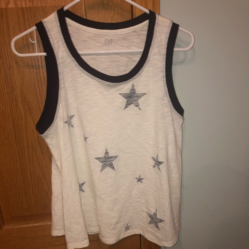 Blue and White Tank Top